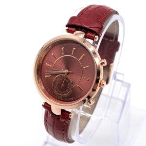 Vintage BWC Watch Women's Casual Luxury Gold Tone Stainless Steel Leather Band